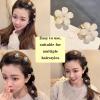 10 Pcs Small Pearl Hair Claw Clips Mini Flower Hair Clips Hair Barrettes Stylish Sweet Artificial Bangs Clips Bling Alligator Hairpins Decorative Hair Accessories for Women Girls Hairstyles (D) view 2