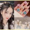 10 Pcs Small Pearl Hair Claw Clips Mini Flower Hair Clips Hair Barrettes Stylish Sweet Artificial Bangs Clips Bling Alligator Hairpins Decorative Hair Accessories for Women Girls Hairstyles (D) view 3