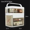 Makeup Organizer Makeup Box with Mirror Portable Makeup Train Case Cosmetic Storage Box with Drawers for Lipsticks Make Up Organizer Stands for Bathroom, Dresser view 3