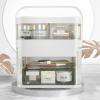Makeup Organizer Makeup Box with Mirror Portable Makeup Train Case Cosmetic Storage Box with Drawers for Lipsticks Make Up Organizer Stands for Bathroom, Dresser view 1