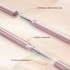 SGNEKOO Professional Facial Milia Removal Tool and Whitehead Extractor,Titanium Alloy Double Ended Needle and Steel Tweezers Kit,Blackhead,Blemish,Zit and Pimple Acne Remover Popper (Stainless Pink) view 2
