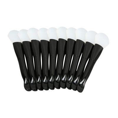 10pcs Mask Brush, Dual Sided with Spoon Soft Silicone Black Handle Mask Applicator Brush