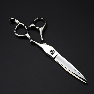 Hair Cutting Shears, 6 Inch Professional Japan 440c Steel Scissor Silver Hair Scissors Cutting Barber Tools Haircut Thinning Shears Hairdresser Scissors (Color : Cutting scissor)