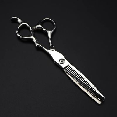 Hair Cutting Shears, 6 Inch Professional Japan 440c Steel Scissor Silver Hair Scissors Cutting Barber Tools Haircut Thinning Shears Hairdresser Scissors (Color : Thinning scissor)