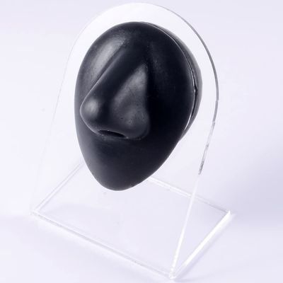 1PC Soft Silicone Flexible Nose Model Displays Human Ear Mouth Eye Tongue Model Simulation for Jewelry Display Teaching Tool (Color : 1PC Black Nose)