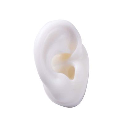 GatherTOOL 1Pc New Silicone Ear Model Practice Piercing Tools Ear Stud Display Tool Body Jewelry Model (Color : White-Left)