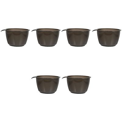 Beaupretty 6 pcs Dish Bowl Bowls Plate Stylist Tool for Mixing Clear Coloring Hair Treatments Plastic Tint Professional Practical Applicator Salon Home Compact Sturdy Dye Tools