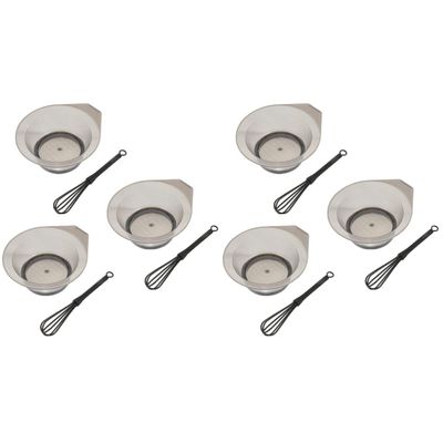 Beaupretty 6sets Hair Dye Bowl Kit Stirring Hair Coloring Tools for Salon and Home Use