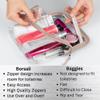 BORSALI TSA Approved Toiletry Bag - Clear Quart Size for 3-1-1 Carry On Travel - Makeup Organizer Cosmetic Pouch with Zipper - Travel Accessories - Taupe view 4