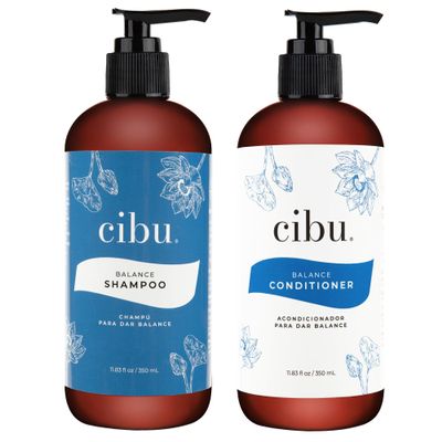 CIBU Balance Shampoo and Conditioner Bundle 90003 Nutrient Rich Formula Moisturizes, Strengthens & Repairs Dry Hair | Sulfate-Free | Leaves Hair Clean with a Healthy Shine | 11.83oz Pack of 2