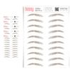 5 Pack Temporary Eyebrow Tattoos Waterproof Eyebrow Stickers, False Tattoos Hair Like Peel Off Instant Transfer Brows For Women And Men | Natural Strokes, Shaping (upward, ash brown) view 1