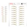 5 Pack Temporary Eyebrow Tattoos Waterproof Eyebrow Stickers, False Tattoos Hair Like Peel Off Instant Transfer Brows For Women And Men | Natural Strokes, Shaping (curved, taupe) view 1