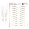 5 Pack Temporary Eyebrow Tattoos Waterproof Eyebrow Stickers, False Tattoos Hair Like Peel Off Instant Transfer Brows For Women And Men | Natural Strokes, Shaping (curved, blonde) view 1