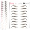 10 Pack Temporary Eyebrow Tattoos Waterproof Eyebrow Stickers, False Tattoos Hair Like Peel Off Instant Transfer Brows For Women And Men | Natural Strokes, Shaping (tapered, brown) view 1