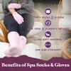 Moisturizing Socks and Gloves Set | Pink Fuzzy Socks and Gloves with Aloe and Vitamin E for Women | Women's Gifts for Self-Care view 3