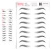 5 Pack Temporary Eyebrow Tattoos Waterproof Eyebrow Stickers, False Tattoos Hair Like Peel Off Instant Transfer Brows For Women And Men | Natural Strokes, Shaping (tapered, black) view 1