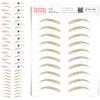 10 Pack Temporary Eyebrow Tattoos Waterproof Eyebrow Stickers, False Tattoos Hair Like Peel Off Instant Transfer Brows For Women And Men | Natural Strokes, Shaping (curved, taupe) view 1