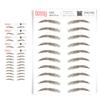 5 Pack Temporary Eyebrow Tattoos Waterproof Eyebrow Stickers, False Tattoos Hair Like Peel Off Instant Transfer Brows For Women And Men | Natural Strokes, Shaping (upward, brown) view 1