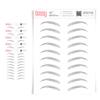 5 Pack Temporary Eyebrow Tattoos Waterproof Eyebrow Stickers, False Tattoos Hair Like Peel Off Instant Transfer Brows For Women And Men | Natural Strokes, Shaping (curved, gray) view 1