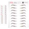 5 Pack Temporary Eyebrow Tattoos Waterproof Eyebrow Stickers, False Tattoos Hair Like Peel Off Instant Transfer Brows For Women And Men | Natural Strokes, Shaping (tapered, medium brown) view 1