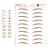 5 Pack Temporary Eyebrow Tattoos Waterproof Eyebrow Stickers, False Tattoos Hair Like Peel Off Instant Transfer Brows For Women And Men | Natural Strokes, Shaping (upward, ginger) view 1