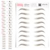 10 Pack Temporary Eyebrow Tattoos Waterproof Eyebrow Stickers, False Tattoos Hair Like Peel Off Instant Transfer Brows For Women And Men | Natural Strokes, Shaping (tapered, medium brown) view 1