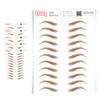 5 Pack Temporary Eyebrow Tattoos Waterproof Eyebrow Stickers, False Tattoos Hair Like Peel Off Instant Transfer Brows For Women And Men | Natural Strokes, Shaping (arched, ginger) view 1
