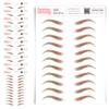 10 Pack Temporary Eyebrow Tattoos Waterproof Eyebrow Stickers, False Tattoos Hair Like Peel Off Instant Transfer Brows For Women And Men | Natural Strokes, Shaping (arched, ginger) view 1