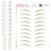 10 Pack Temporary Eyebrow Tattoos Waterproof Eyebrow Stickers, False Tattoos Hair Like Peel Off Instant Transfer Brows For Women And Men | Natural Strokes, Shaping (curved, blonde) view 1