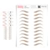 5 Pack Temporary Eyebrow Tattoos Waterproof Eyebrow Stickers, False Tattoos Hair Like Peel Off Instant Transfer Brows For Women And Men | Natural Strokes, Shaping (arched, taupe) view 1