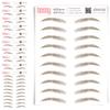 10 Pack Temporary Eyebrow Tattoos Waterproof Eyebrow Stickers, False Tattoos Hair Like Peel Off Instant Transfer Brows For Women And Men | Natural Strokes, Shaping (upward, medium brown) view 1