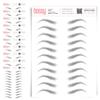 10 Pack Temporary Eyebrow Tattoos Waterproof Eyebrow Stickers, False Tattoos Hair Like Peel Off Instant Transfer Brows For Women And Men | Natural Strokes, Shaping (arched, gray) view 1