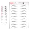 5 Pack Temporary Eyebrow Tattoos Waterproof Eyebrow Stickers, False Tattoos Hair Like Peel Off Instant Transfer Brows For Women And Men | Natural Strokes, Shaping (tapered, gray) view 1