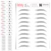 10 Pack Temporary Eyebrow Tattoos Waterproof Eyebrow Stickers, False Tattoos Hair Like Peel Off Instant Transfer Brows For Women And Men | Natural Strokes, Shaping (natural, gray) view 1