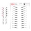 5 Pack Temporary Eyebrow Tattoos Waterproof Eyebrow Stickers, False Tattoos Hair Like Peel Off Instant Transfer Brows For Women And Men | Natural Strokes, Shaping (arched, gray) view 1