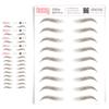 5 Pack Temporary Eyebrow Tattoos Waterproof Eyebrow Stickers, False Tattoos Hair Like Peel Off Instant Transfer Brows For Women And Men | Natural Strokes, Shaping (tapered, ash brown) view 1