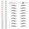 10 Pack Temporary Eyebrow Tattoos Waterproof Eyebrow Stickers, False Tattoos Hair Like Peel Off Instant Transfer Brows For Women And Men | Natural Strokes, Shaping (tapered, black) view 1