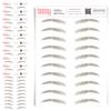 10 Pack Temporary Eyebrow Tattoos Waterproof Eyebrow Stickers, False Tattoos Hair Like Peel Off Instant Transfer Brows For Women And Men | Natural Strokes, Shaping (upward, ash brown) view 1
