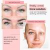 10 Pack Temporary Eyebrow Tattoos Waterproof Eyebrow Stickers, False Tattoos Hair Like Peel Off Instant Transfer Brows For Women And Men | Natural Strokes, Shaping (tapered, gray) view 4