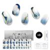 Semi-Cured Gel Nail Strips - 20 Salon-Quality Gel Sticker with UV Light Required, Long Lasting, Easy Application & Removal, Includes Prep Pad, Nail File, Wooden Stick (Blue Oceanwave) view 1