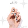 Semi-Cured Gel Nail Strips - 20 Salon-Quality Gel Sticker with UV Light Required, Long Lasting, Easy Application & Removal, Includes Prep Pad, Nail File, Wooden Stick (Blue Oceanwave) view 3