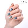 Semi-Cured Gel Nail Strips - 20 Salon-Quality Gel Sticker with UV Light Required, Long Lasting, Easy Application & Removal, Includes Prep Pad, Nail File, Wooden Stick (Blue Oceanwave) view 4
