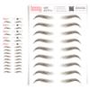 5 Pack Temporary Eyebrow Tattoos Waterproof Eyebrow Stickers, False Tattoos Hair Like Peel Off Instant Transfer Brows For Women And Men | Natural Strokes, Shaping (tapered, brown) view 1