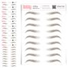 10 Pack Temporary Eyebrow Tattoos Waterproof Eyebrow Stickers, False Tattoos Hair Like Peel Off Instant Transfer Brows For Women And Men | Natural Strokes, Shaping (tapered, ash brown) view 1