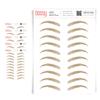 5 Pack Temporary Eyebrow Tattoos Waterproof Eyebrow Stickers, False Tattoos Hair Like Peel Off Instant Transfer Brows For Women And Men | Natural Strokes, Shaping (curved, ginger) view 1