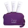 Hey Honey 4pc Set: Love Your Body Lotion, Walk The Walk Foot Cream, Hands On Honey Hand Cream, Eco Makeup Bag. Perfect for Valentine's, Xmas, Birthdays view 1