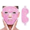 ZNCUETD Face Eye Mask Ice Pack for Reducing Puffiness, Bags Under Eyes, Puffy Dark Circles, Migraine,Hot/Cold Pack with Soft Plush Backing (Pink-(1*Eye Mask+1*Face Mask)) view 1