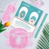ZNCUETD Face Eye Mask Ice Pack for Reducing Puffiness, Bags Under Eyes, Puffy Dark Circles, Migraine,Hot/Cold Pack with Soft Plush Backing (Pink-(1*Eye Mask+1*Face Mask)) view 2