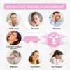 ZNCUETD Face Eye Mask Ice Pack for Reducing Puffiness, Bags Under Eyes, Puffy Dark Circles, Migraine,Hot/Cold Pack with Soft Plush Backing (Pink-(1*Eye Mask+1*Face Mask)) view 3