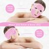 ZNCUETD Face Eye Mask Ice Pack for Reducing Puffiness, Bags Under Eyes, Puffy Dark Circles, Migraine,Hot/Cold Pack with Soft Plush Backing (Pink-(1*Eye Mask+1*Face Mask)) view 4